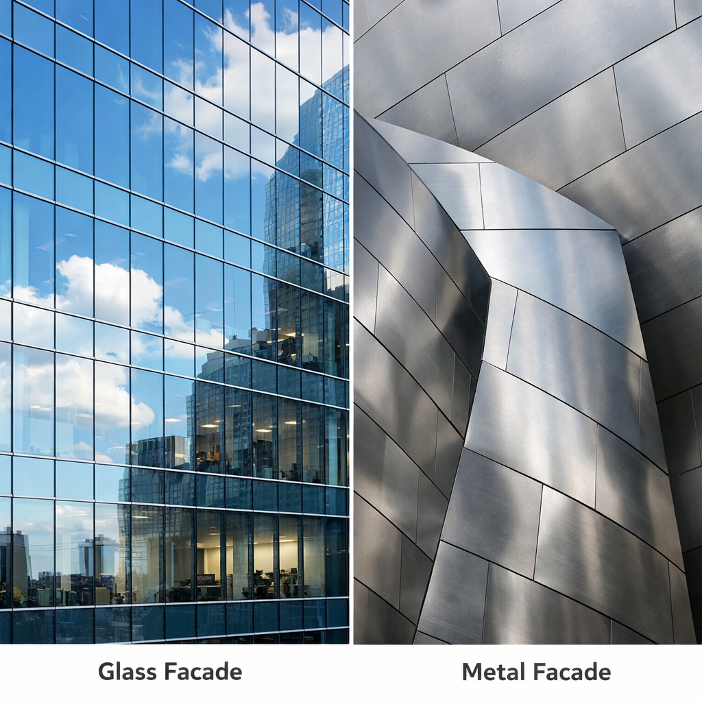 Glass or metal facades-1