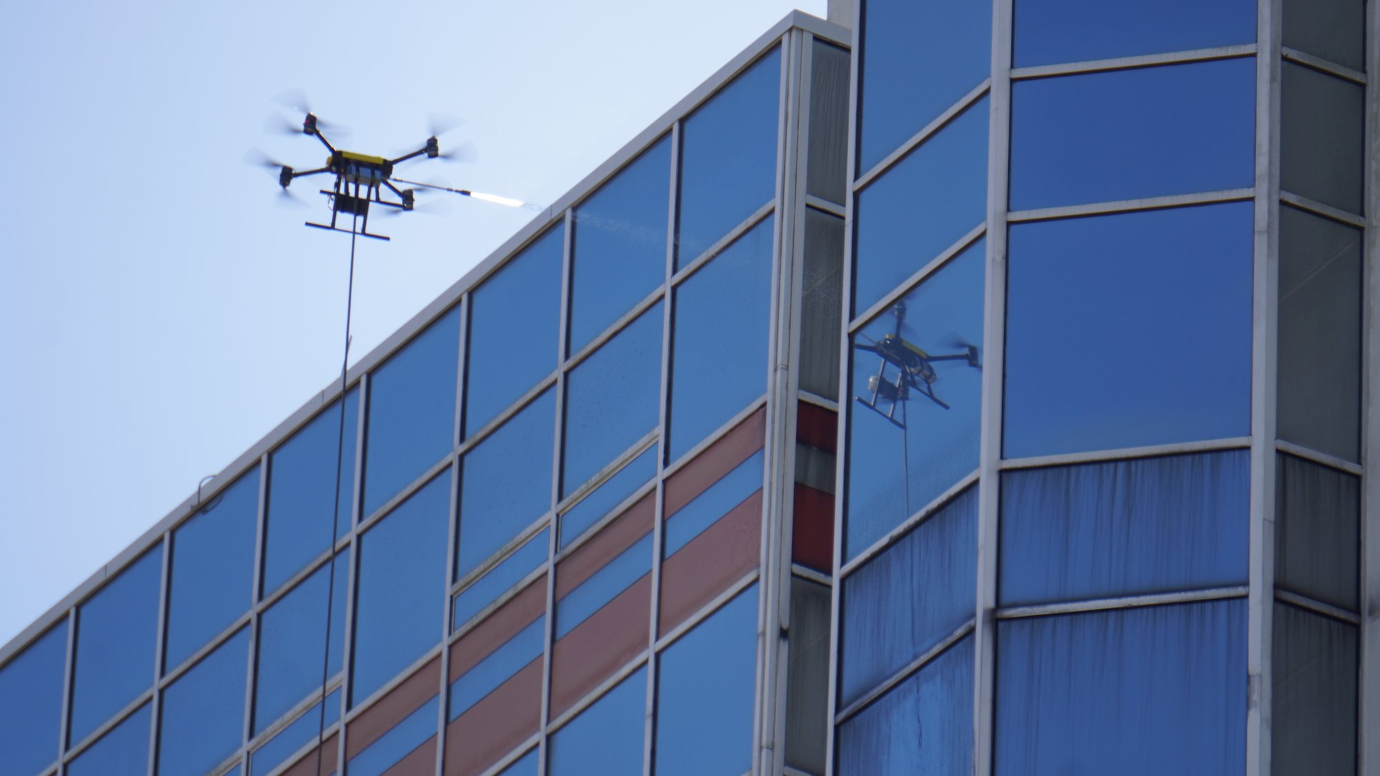 Drone office cleaning